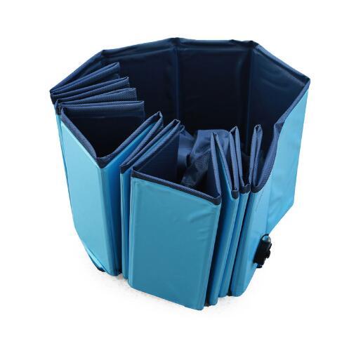 Pet Foldable Swimming Pool – Extra-Durable 0.5mm PVC, Anti-Slip, Quick-Drain, Portable Dog Pool (XXS–XL / 50×8cm – 80×30cm)