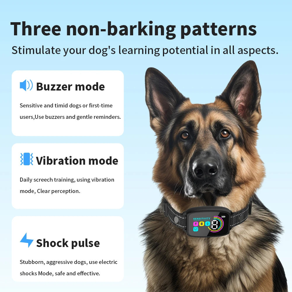 Smart Anti-Barking Collar – Intelligent Dog Trainer for Safe Bark Control