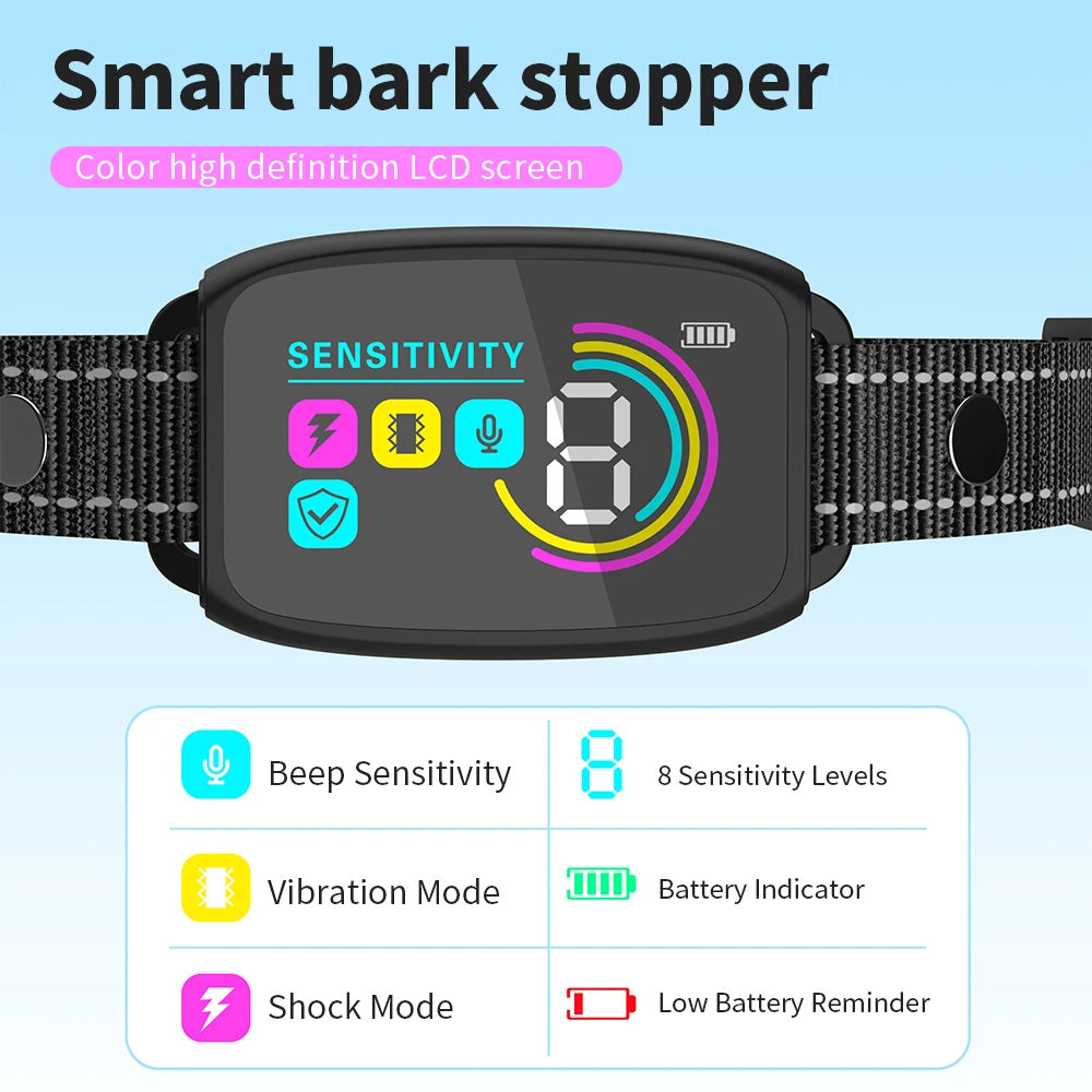 Smart Anti-Barking Collar – Intelligent Dog Trainer for Safe Bark Control